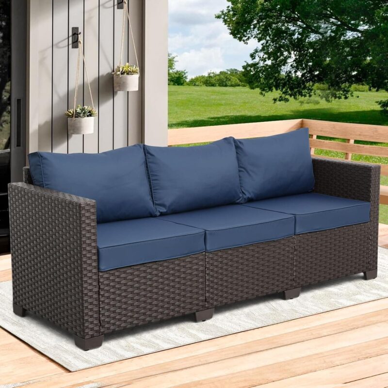 patio wicker sofa