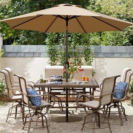 9' Outdoor Patio Umbrella, Outdoor Table Umbrella, Yard Umbrella