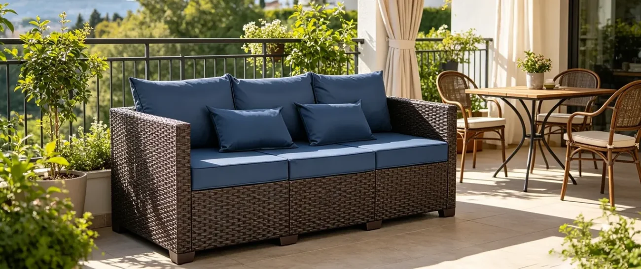 patio wicker sofa factory